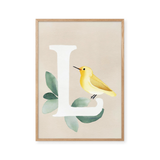 Bogstavsplakat - L for lærke