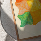 Abstraktion In Orange, Gelb Und Grün