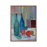 Blue and Green Bottles and Oranges