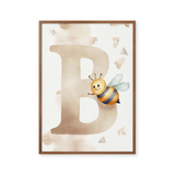 Bogstavsplakat - B for bi