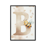 Bogstavsplakat - B for bi