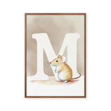 Bogstavsplakat - M for mus