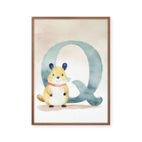 Bogstavsplakat - Q for quokka