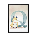 Bogstavsplakat - Q for quokka