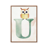 Bogstavsplakat - U for ugle