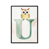 Bogstavsplakat - U for ugle