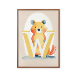 Bogstavsplakat - W for wombat