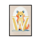 Bogstavsplakat - W for wombat