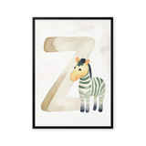 Bogstavsplakat - Z for zebra
