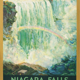 Niagara Falls, where the Great Lakes leap to the sea. Travel by train