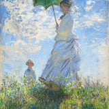 Woman with a Parasol - Madame Monet and Her Son