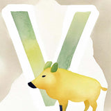 Bogstavsplakat - V for vildsvin