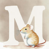 Bogstavsplakat - M for mus